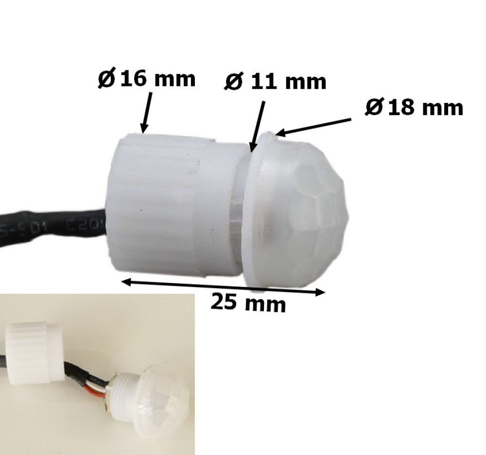 Pohybové čidlo PIR MINI s ext. senzorem - 230V, IP20